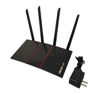 ASUS RT-AX55 AX1800 Dual Band WiFi 6 Gigabit Gaming Router Black Tested